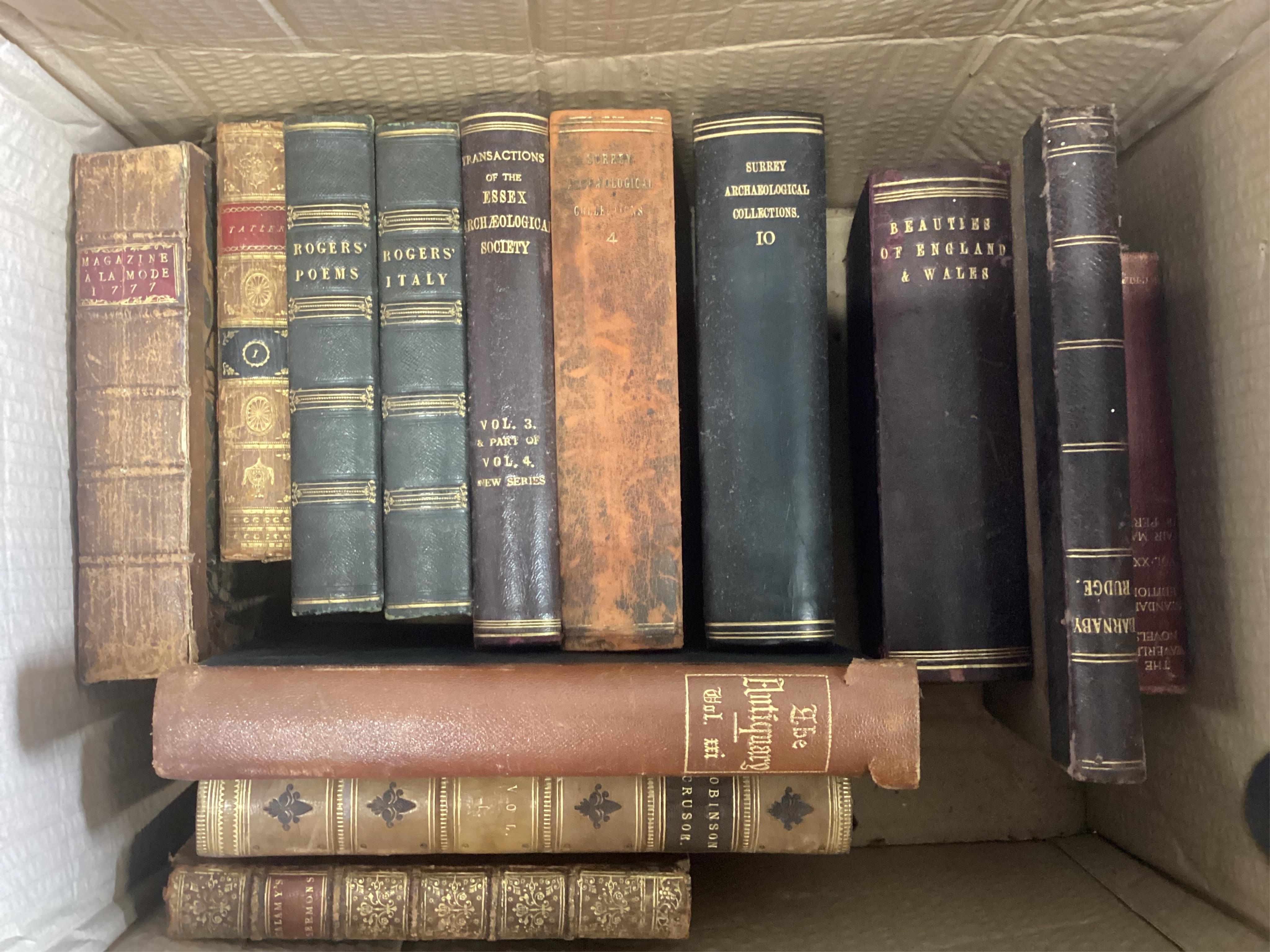 Approximately thirty five assorted antiquarian and later bindings. Condition - fair